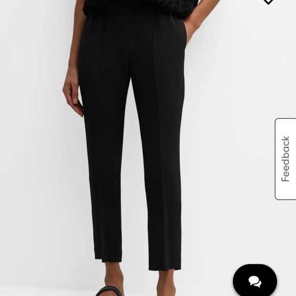 Like New Brunello Cucinelli Black Silk Pull On Trousers Pants - Picture 2 of 11